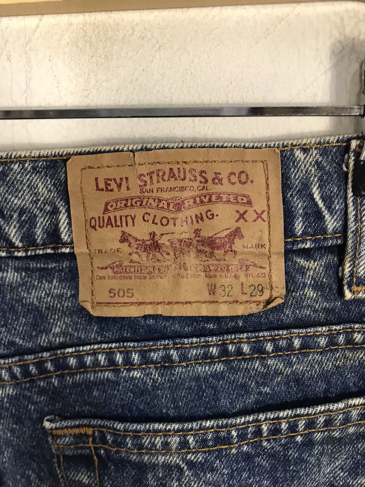 Levi's Vintage Clothing Levi's Lot 505 Zipper Indigo Denim Cu Acid Wash Size US 29 - 6 Thumbnail