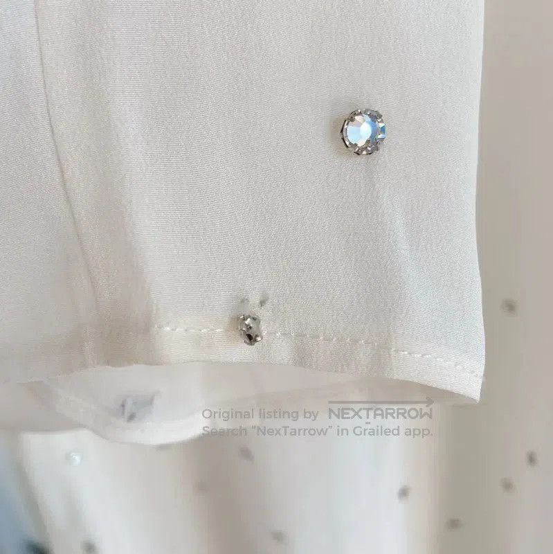 Miu Miu Miu Miu White Long Sleeve Silk Shirt . Size L / US 10 / IT 46 - 3 Thumbnail