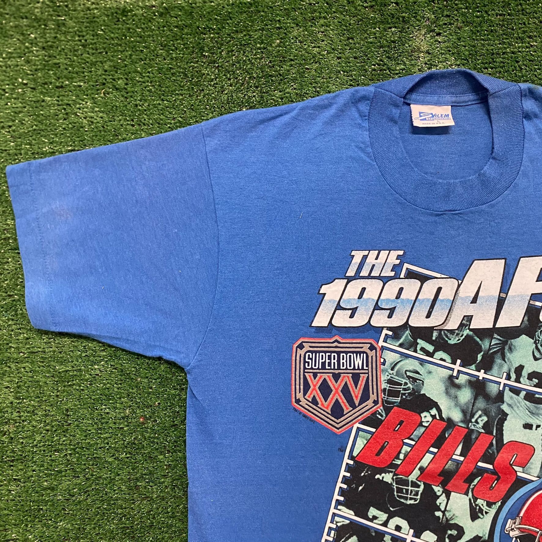 Salem Sportswear Vintage 90s Essential Buffalo Bills Single Stitch Sports Tee Size US M / EU 48-50 / 2 - 2 Thumbnail