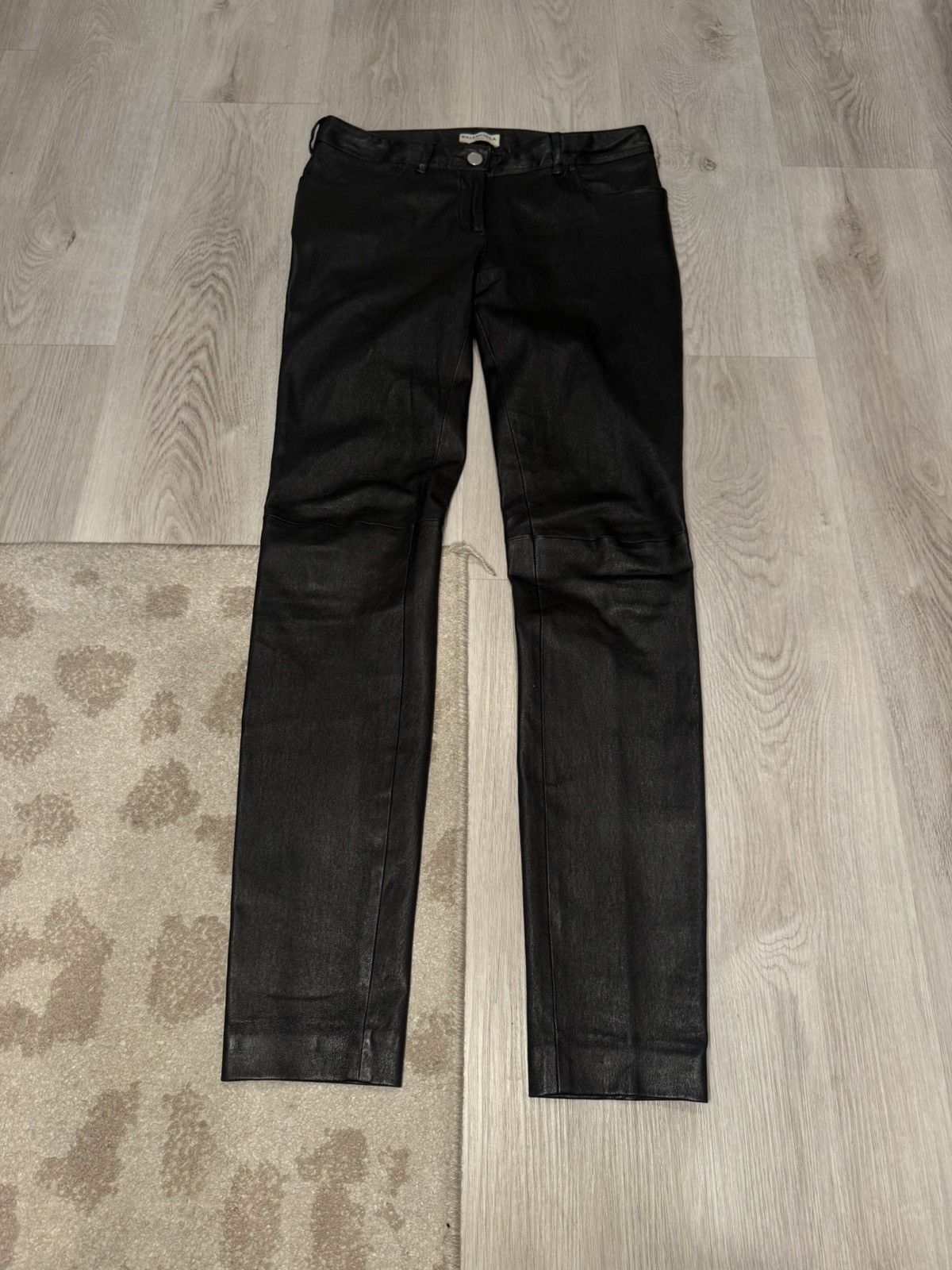 Balenciaga s/s 2015 leather denim cut pants!! Size US 28 / EU 44 - 1 Thumbnail