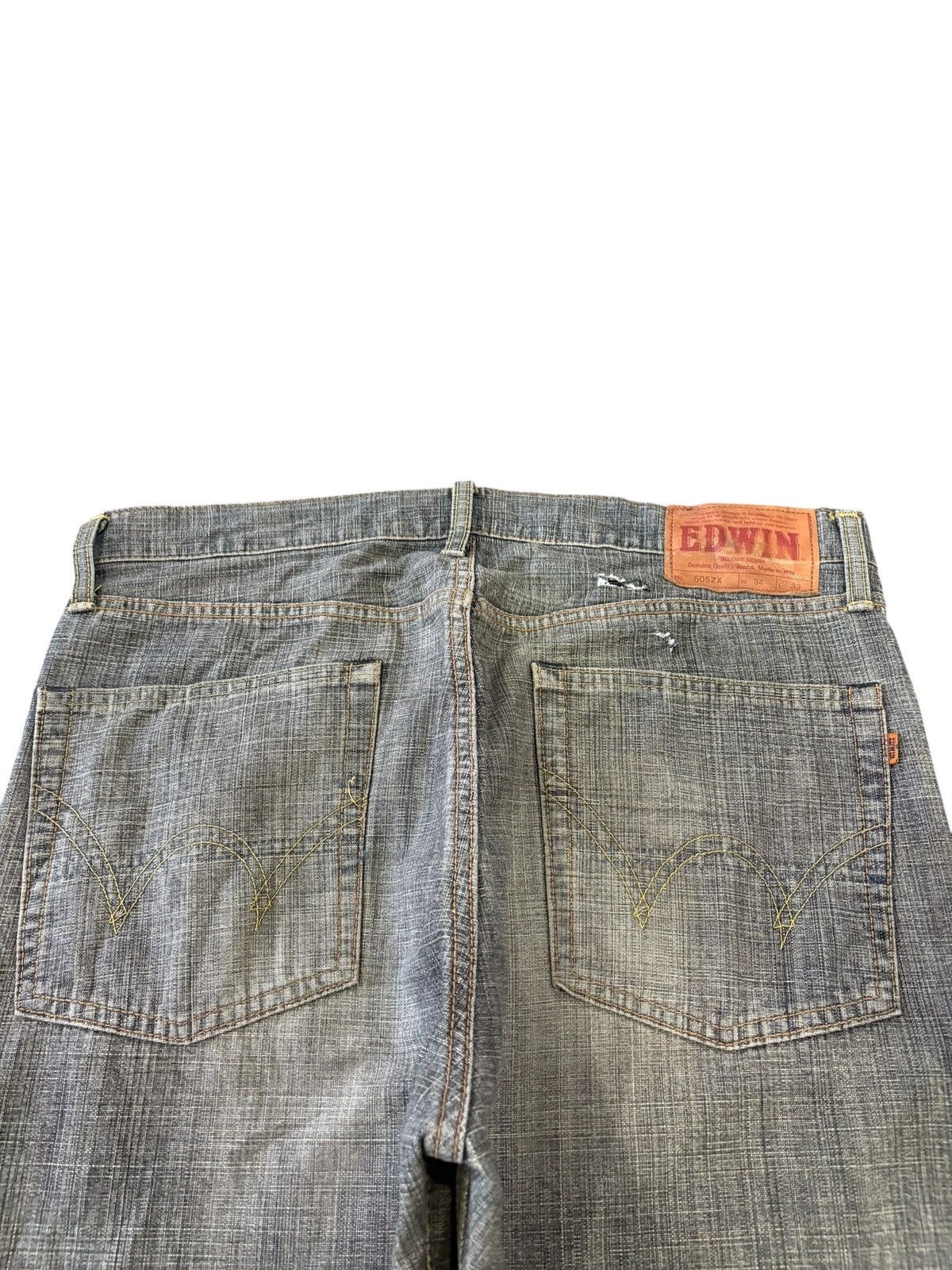 Edwin Vintage Edwin 505zx Selvedge Mud Wash Baggy Jeans Size US 35 - 9 Thumbnail