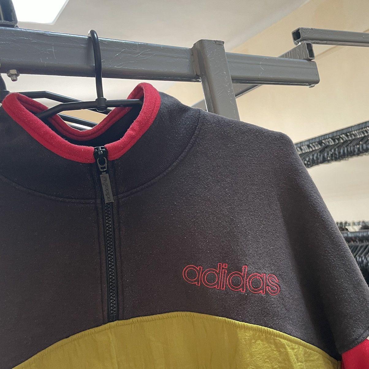 Adidas × Vintage adidas stripe sweatshirt boxy center logo baggy olympic equi Size US XL / EU 56 / 4 - 4 Thumbnail