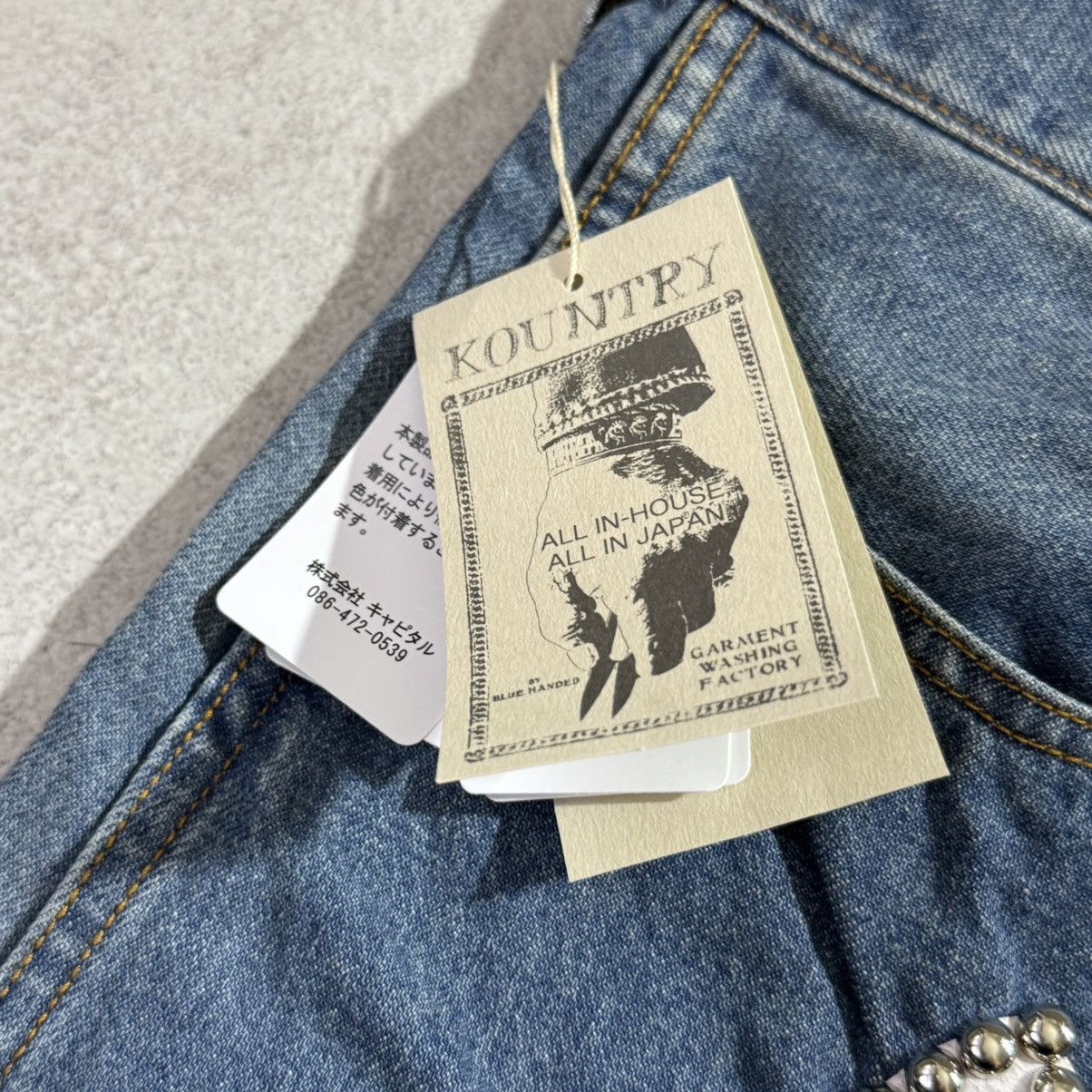 Kapital Kapital Carpenter Gemstone Studded Denim Shorts Size US 38 / EU 54 - 5 Thumbnail