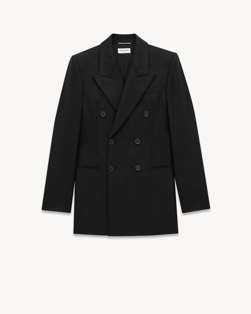 Saint Laurent Paris o1s1wg110126 792989 Jacket in Cashmere in Black Size US L / EU 52-54 / 3 - 1 Thumbnail