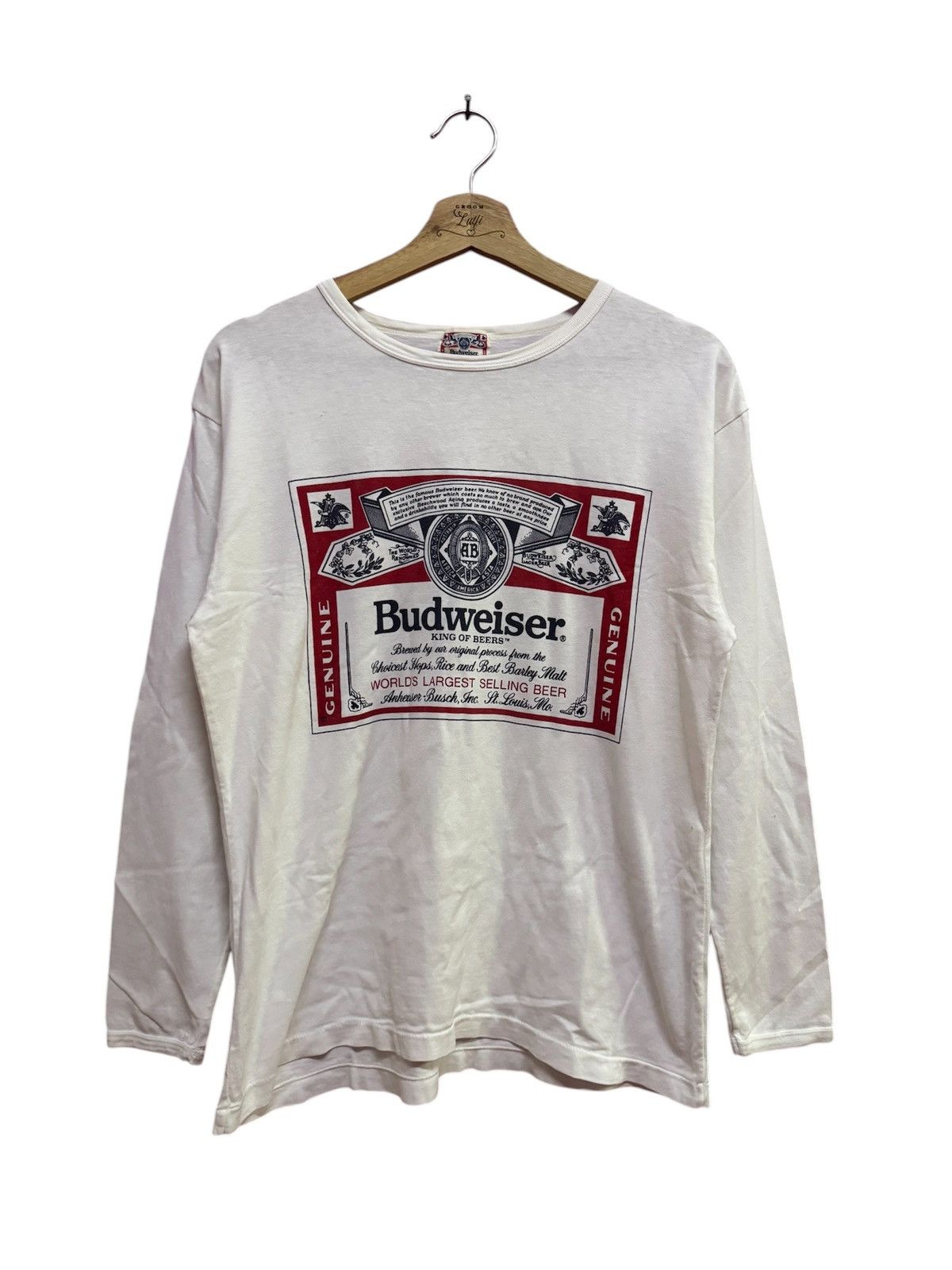 Budweiser Vintage Budweiser Long Sleeves Size M Size US M / EU 48-50 / 2 - 1 Thumbnail
