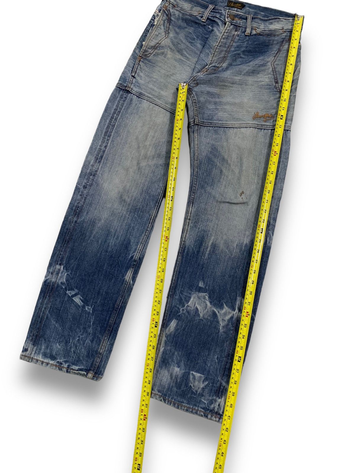 Hysteric Glamour Vintage Sacrifice Japan Selvedge Acid Wash Buckle Back Jeans Size US 30 / EU 46 - 15 Thumbnail