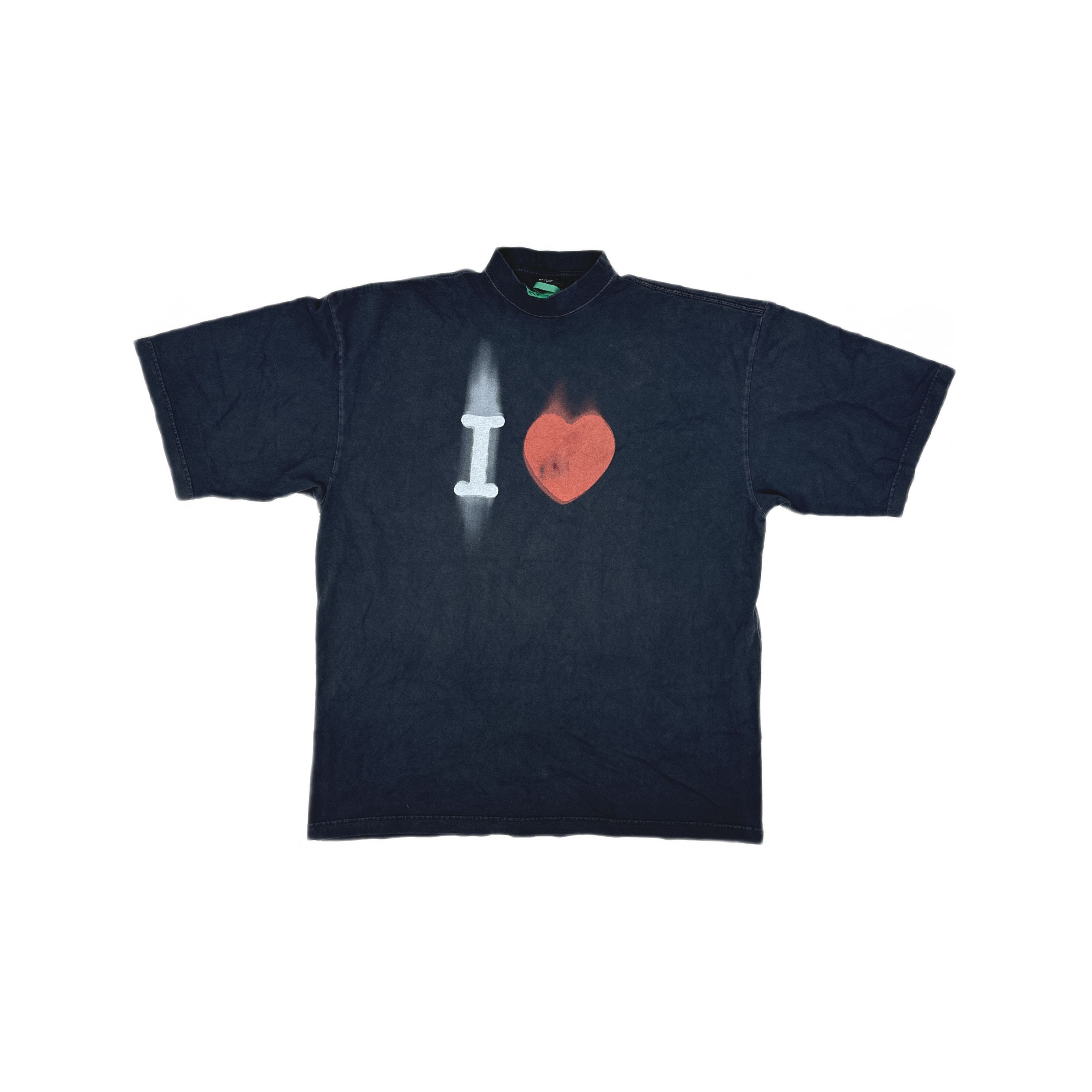 Balenciaga Balenciaga I Love Heart Print T-Shirt Size S Size US S / EU 44-46 / 1 - 1 Thumbnail