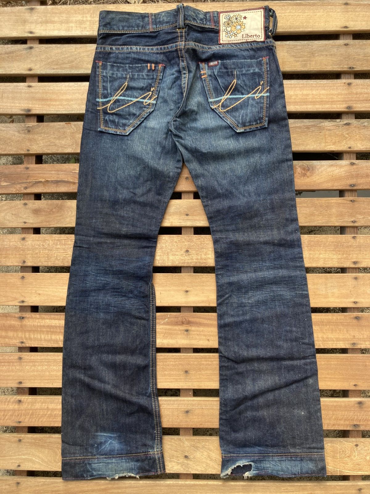 Japanese Brand Liberto Lolita Flare Japanese Blue Jeans Size US 30 / EU 46 - 3 Thumbnail