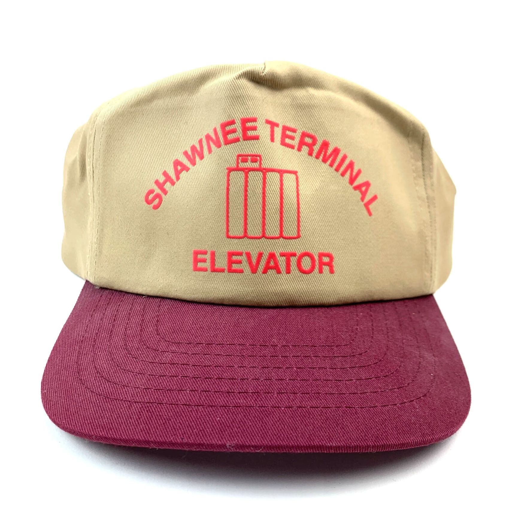 Vintage VINTAGE Four Season's Shawnee Terminal Elevator Brown Maroon Cotton Snapback Trucker Hat Cap Size ONE SIZE - 3 Thumbnail
