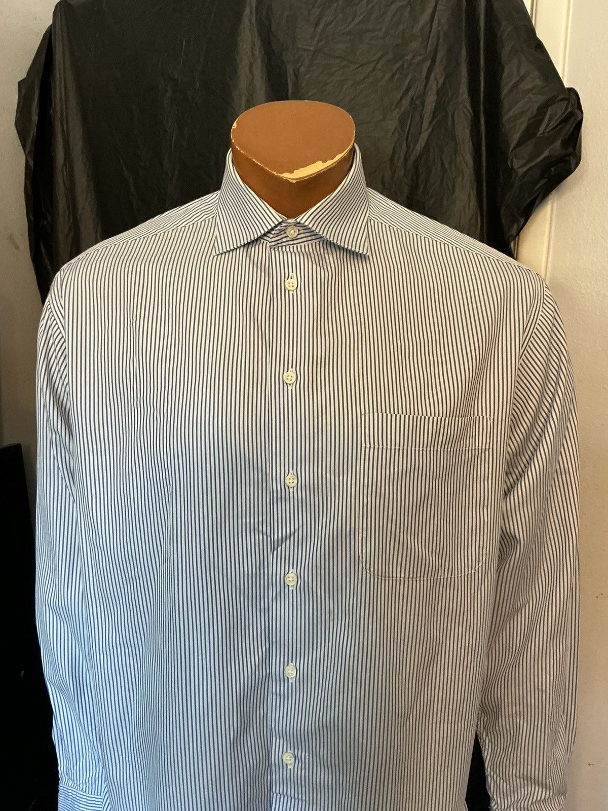 Armani Collezioni Armani Collezioni Made In Italy Striped Button Dress Shirt Size US L / EU 52-54 / 3 - 13 Thumbnail