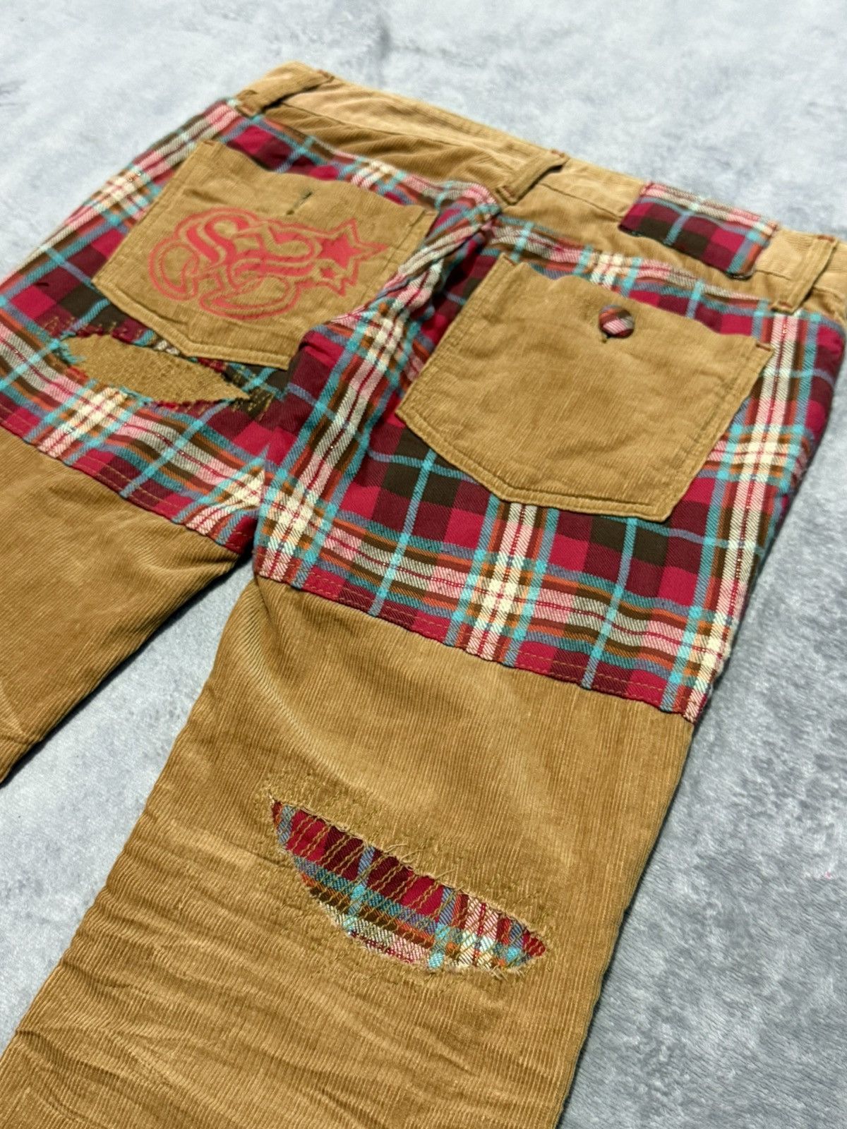 GOSTAR DE FUGA × Hysteric Glamour Sunny Smith Japan Hybrid Constructed Boro Corduroy Pants Size US 30 / EU 46 - 20 Thumbnail