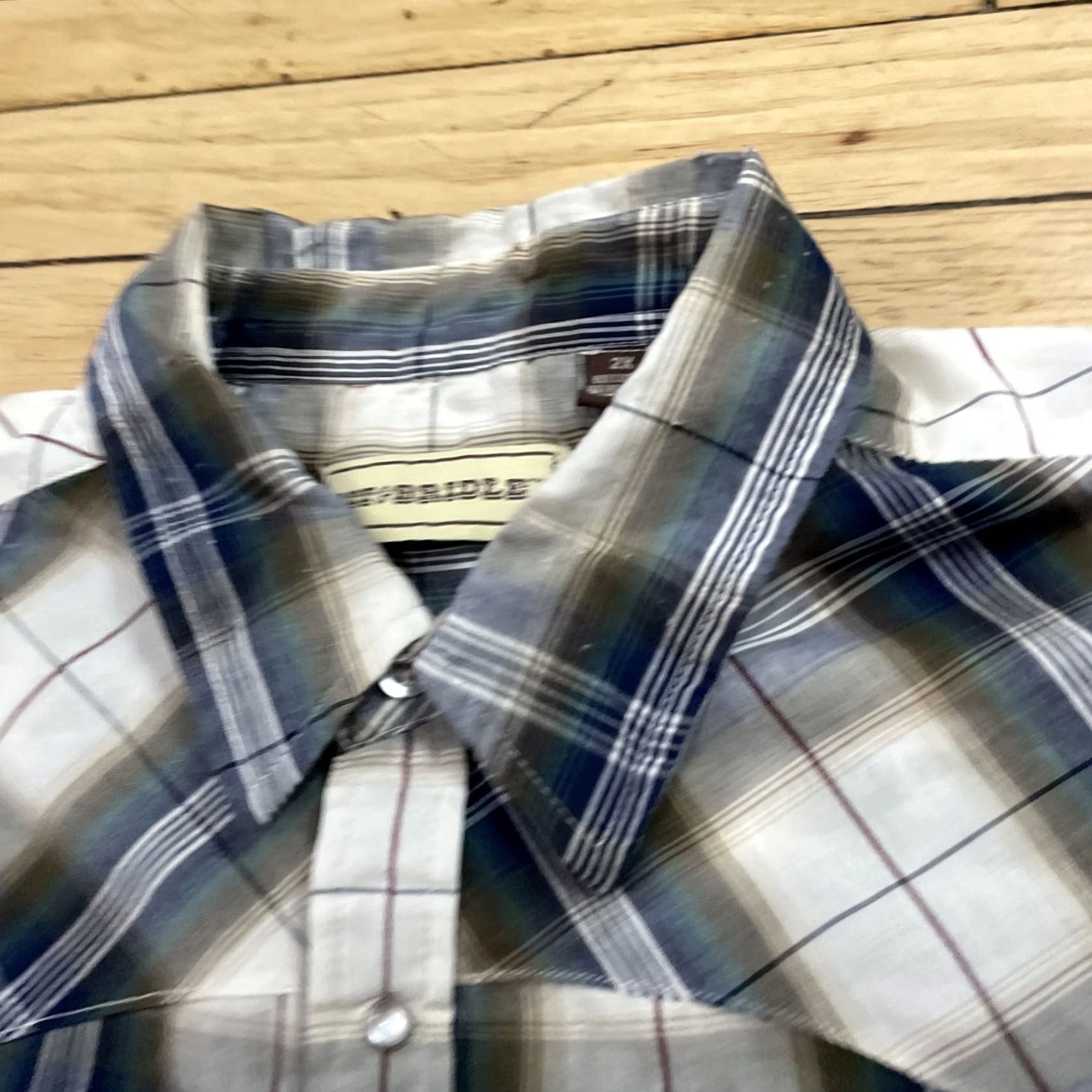 Vintage BIT & BRIDLE Pearl Snap Western Shirt Men 2X Vtg Cowbow WorkWear Brushpopper 2XL Size US XXL / EU 58 / 5 - 4 Thumbnail