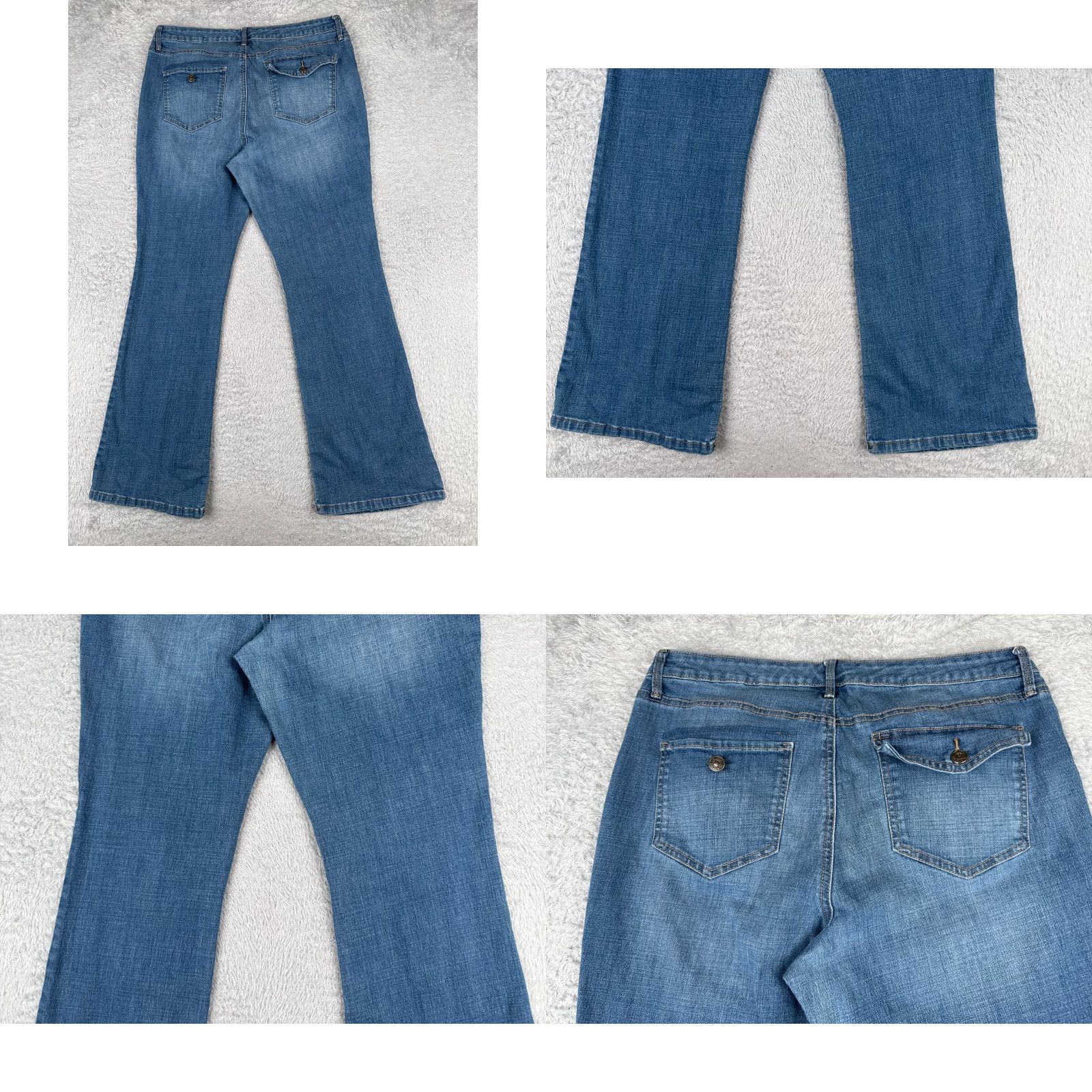 Gloria Vanderbilt Gloria Vanderbilt Jeans Women 14 Blue Denim Bootcut Cotton Blend Mid Rise 34x31 5-Pocket Amanda Size 36" / US 14 / IT 50 - 10 Thumbnail