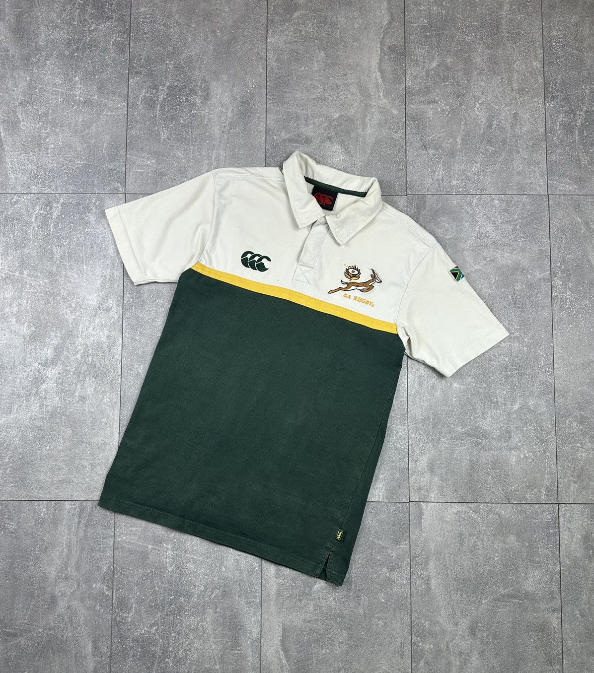 Canterbury of New Zealand Canterbury South Africa Rugby Vintage Retro Polo Size US S / EU 44-46 / 1 - 1 Thumbnail