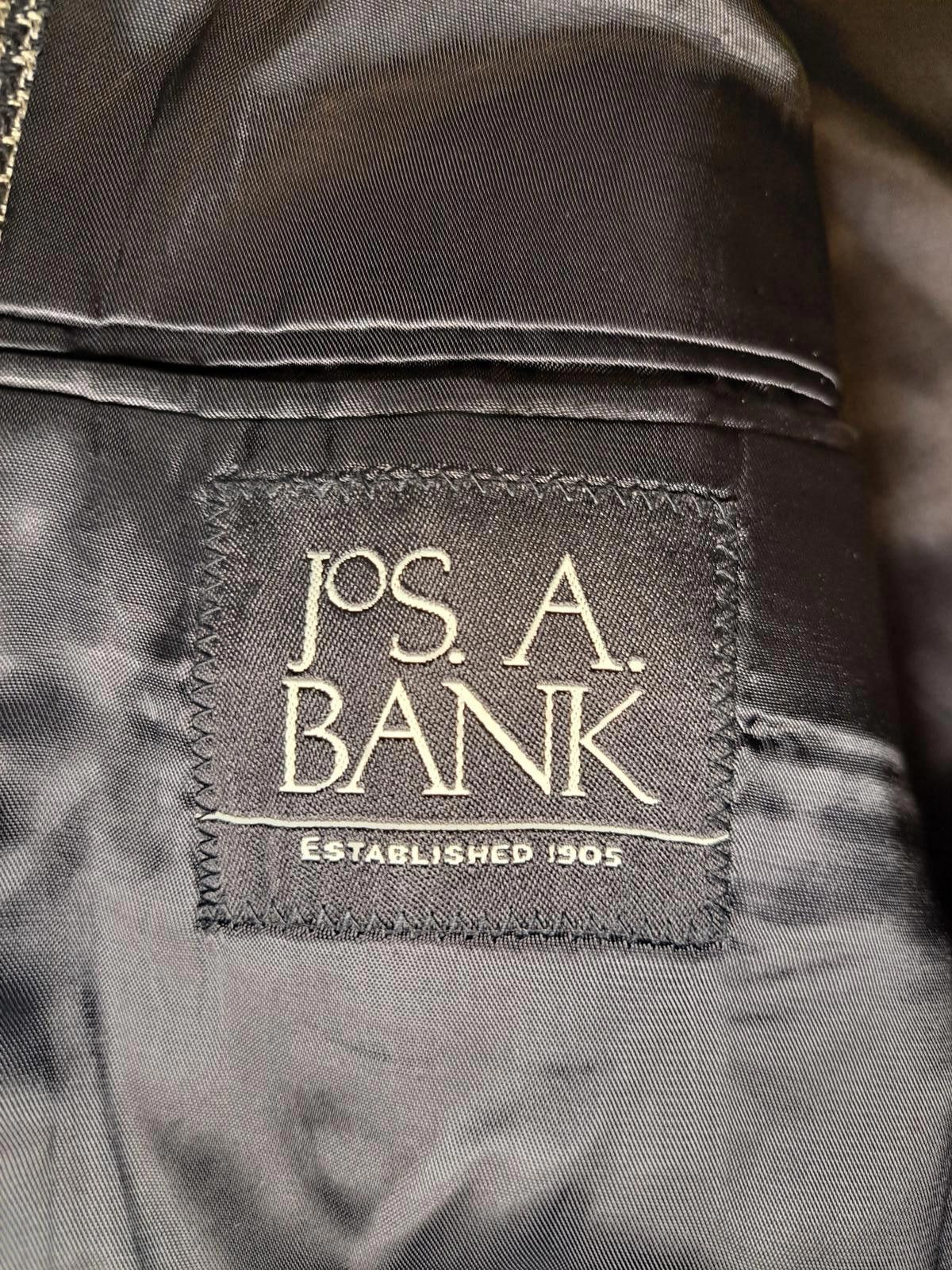 Jos. A. Bank NEW Jos A Bank Sport Coat Mens 40R Houndstooth Silk Wool Size 40R - 2 Thumbnail