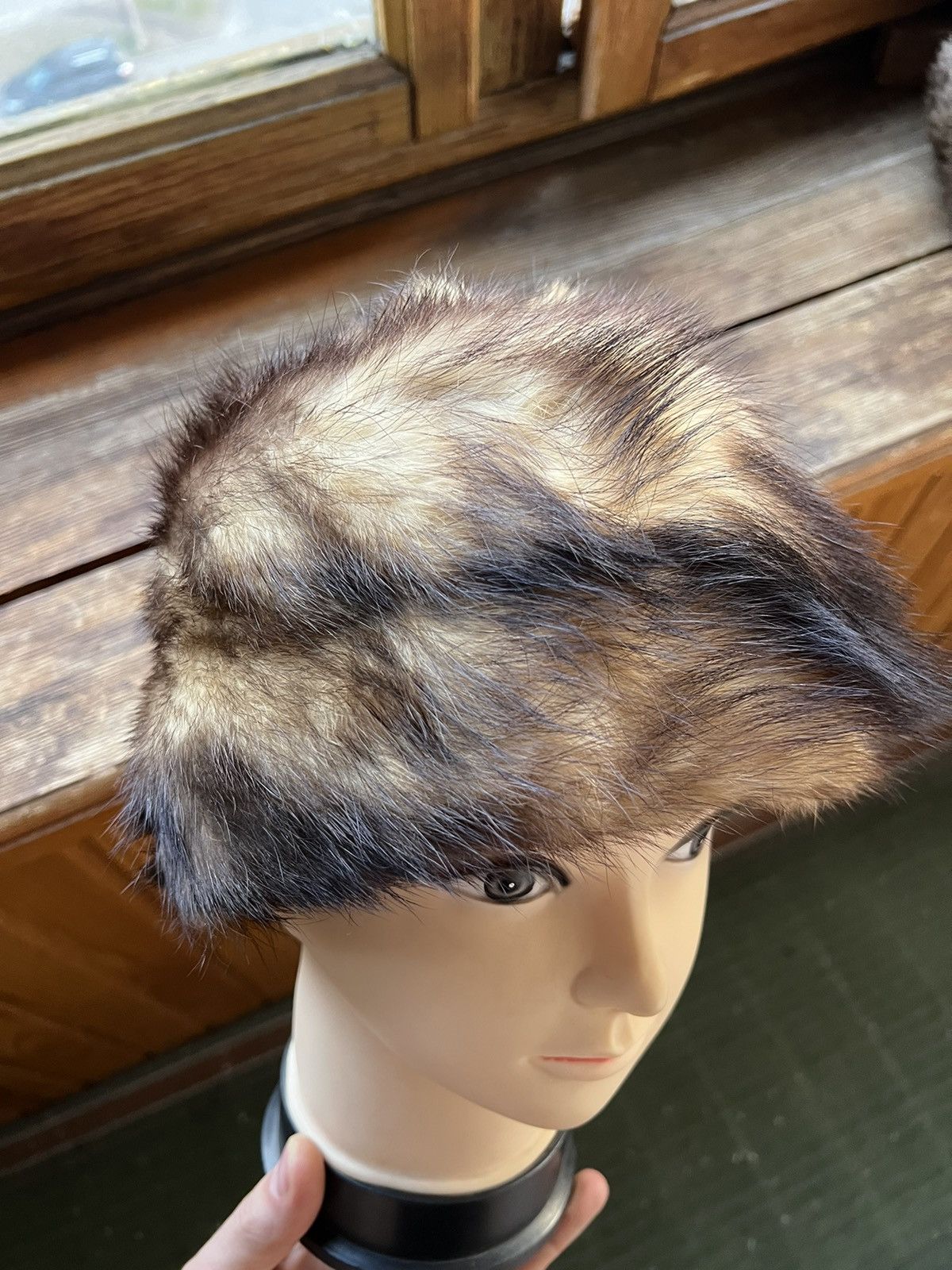Vintage Leather Ushanka Trapper Hat Furry Mohair Fuzzy Fur Hat Y2K Size ONE SIZE - 16 Thumbnail