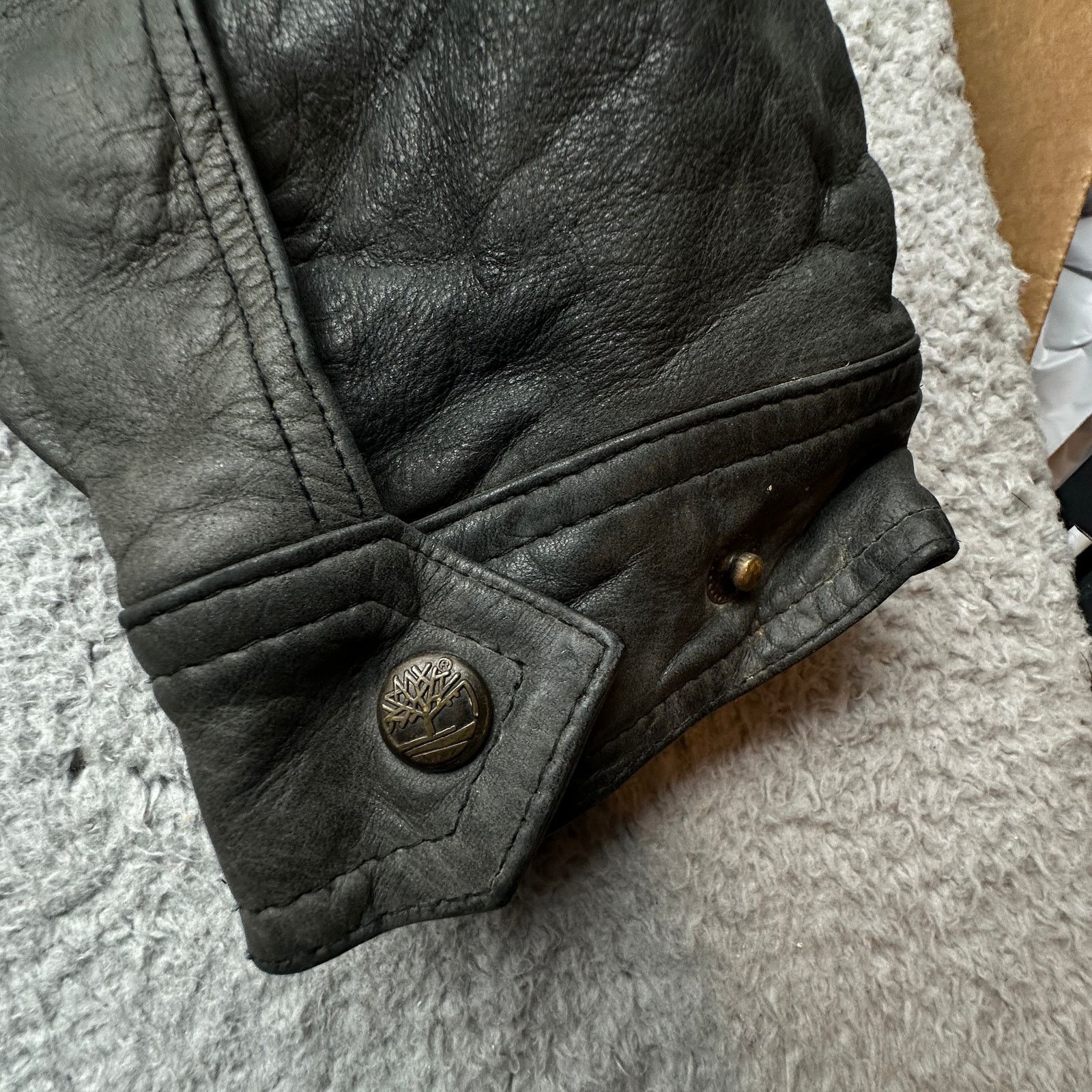 Timberland VTG 1994 Timberland Leather Aviator Jacket Medium Distressed Size US M / EU 48-50 / 2 - 10 Thumbnail