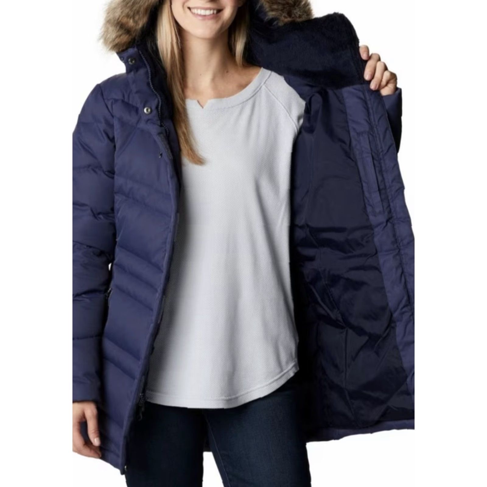 Vintage Columbia St. Cloud Hooded Mid Down Jacket, NWT Women's Small Black - MSRP 230 Size S / US 4 / IT 40 - 2 Thumbnail
