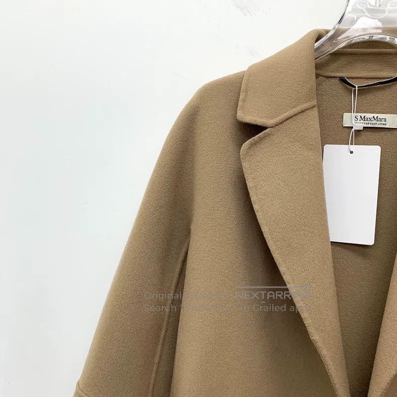 Max Mara Max Mara Brown Wool Melton Reversible Belted Coat Size XS / US 0-2 / IT 36-38 - 3 Thumbnail