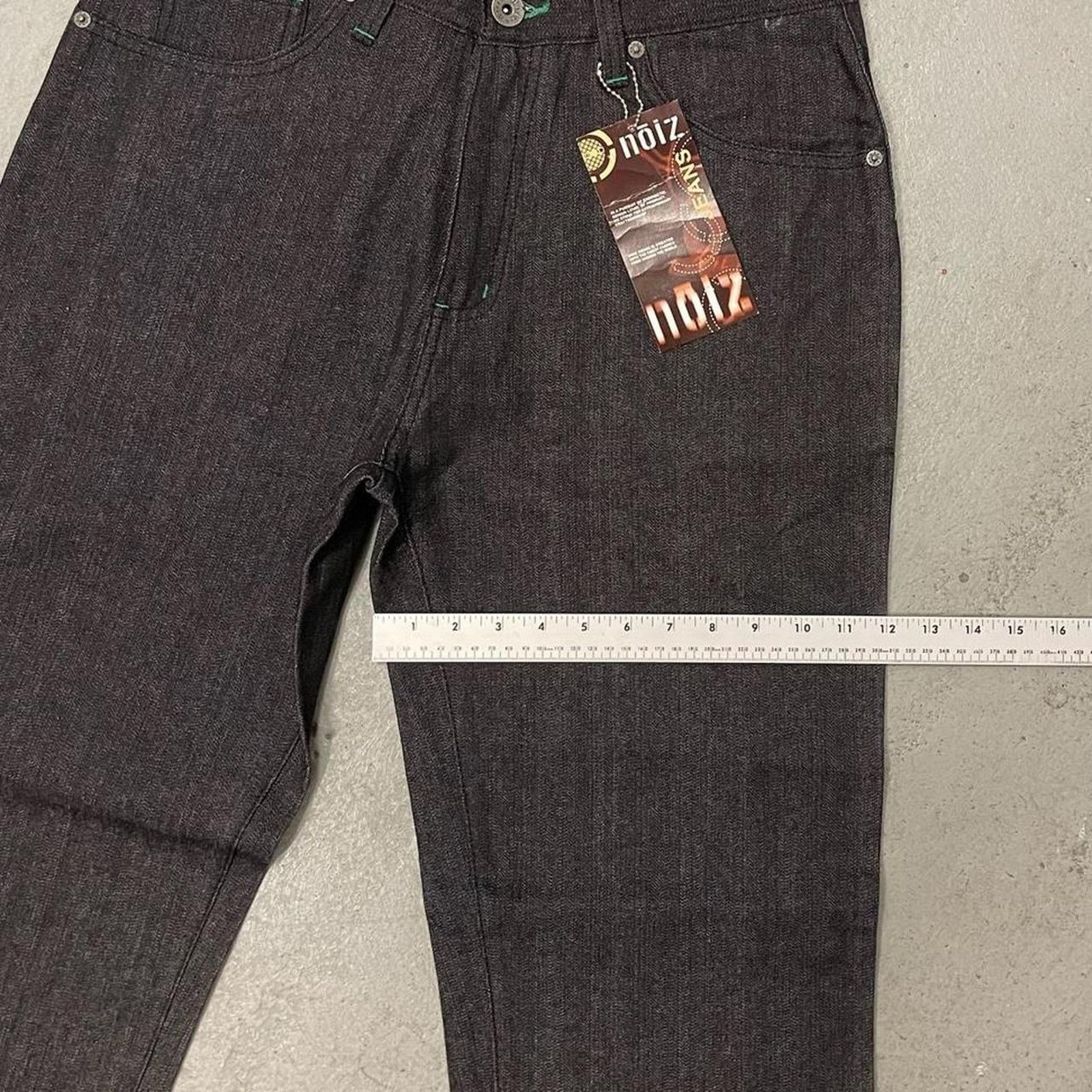 Vintage Vintage Noiz Grey Denim Baggy Jeans Green Pockets Mens 34x34 Size US 34 / EU 50 - 7 Thumbnail