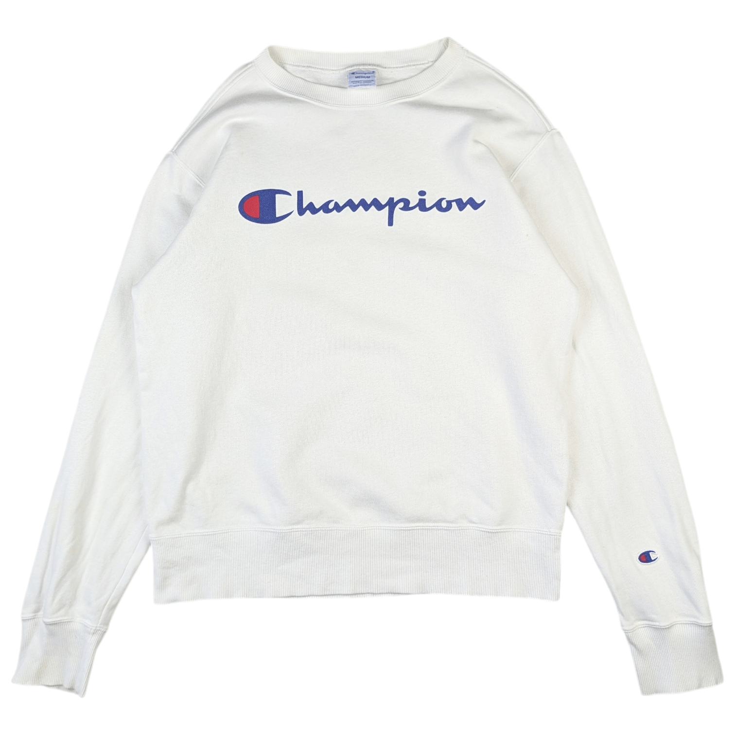 Champion Vintage 90's CHAMPION Big Spell Out Logo Sweatshirts Size M / US 6-8 / IT 42-44 - 3 Thumbnail