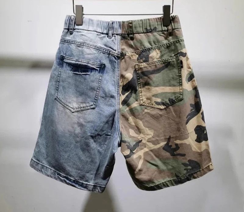 Japanese Brand Drawstring Camo/denim shorts pants Size US 30 / EU 46 - 2 Thumbnail