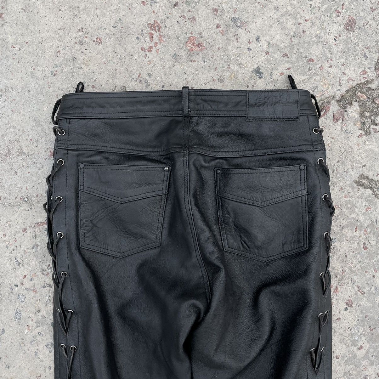 Vintage Vintage Moto Pants 52 Real Leather Hype Jeans 90s USA Y2K Size US 32 / EU 48 - 11 Thumbnail