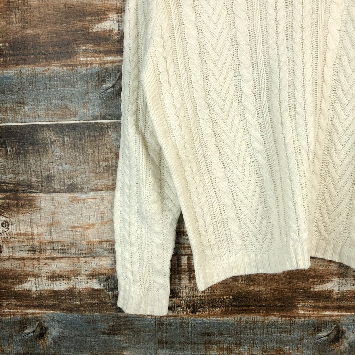 Homespun Knitwear × Japanese Brand Ray Cassim White cable Knitwear #A1553 Size S / US 4 / IT 40 - 7 Thumbnail