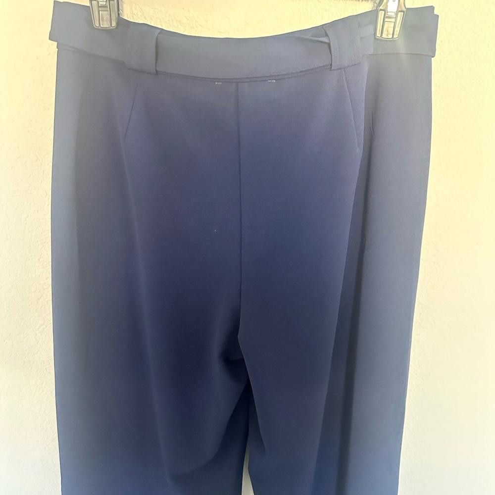 Michael Kors MICHAEL Michael Kors Side-Snap Crop Pants Navy Blue Medium Size 32" / US 10 / IT 46 - 7 Thumbnail