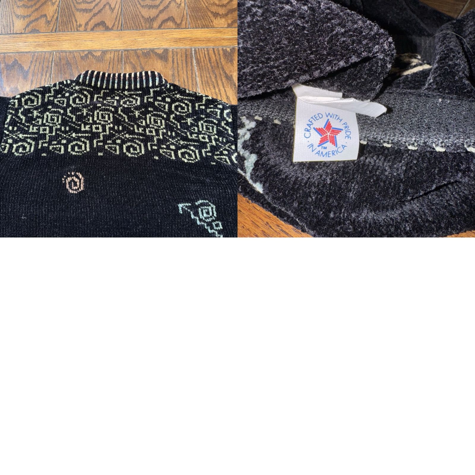Vintage Periwinkle San Francisco Chenille Sweater Women’s Size Large Black USA Made Size L / US 10 / IT 46 - 8 Thumbnail