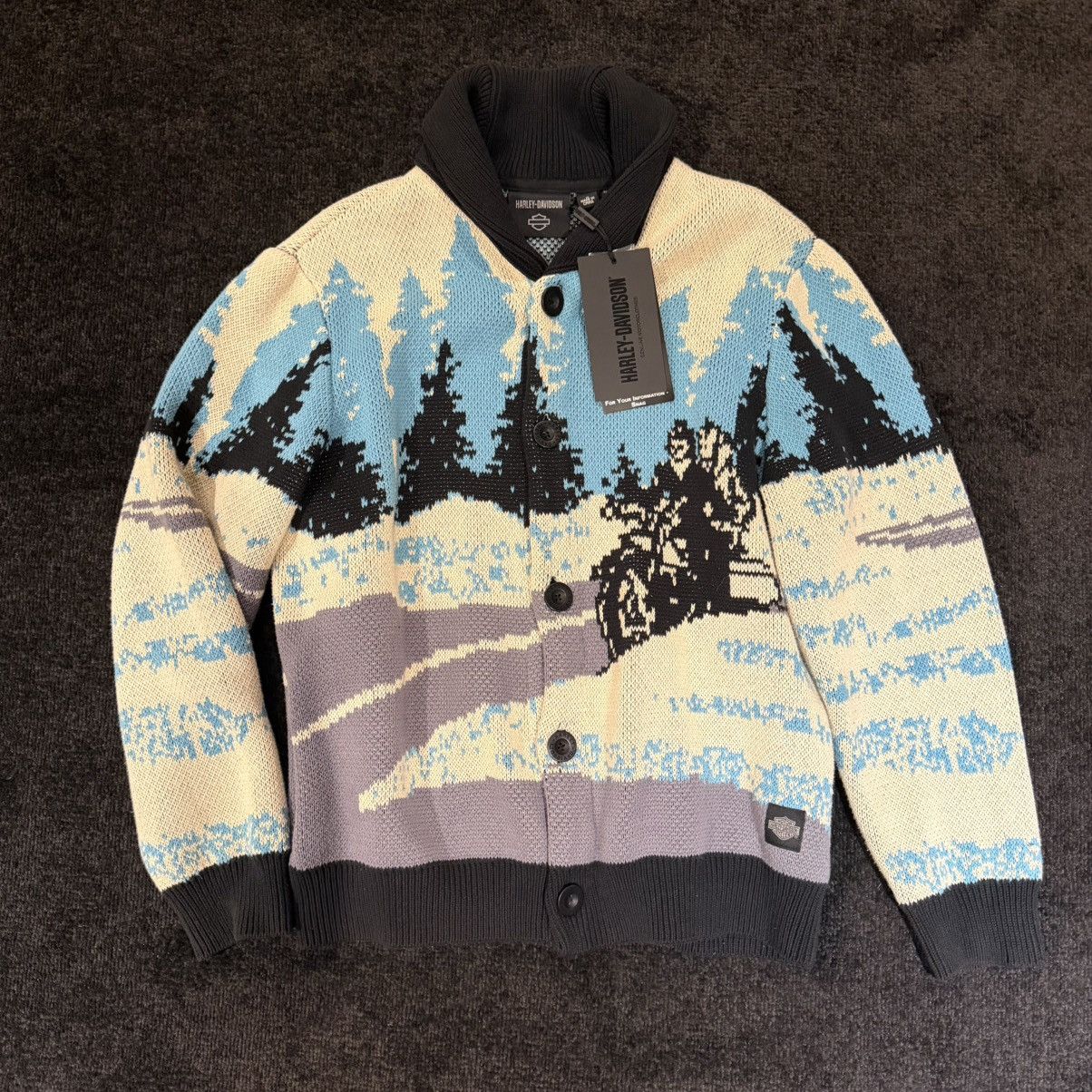 Harley Davidson Harley Davidson Cardigan Sweater Knit Winter Motorcycles Size US M / EU 48-50 / 2 - 2 Thumbnail