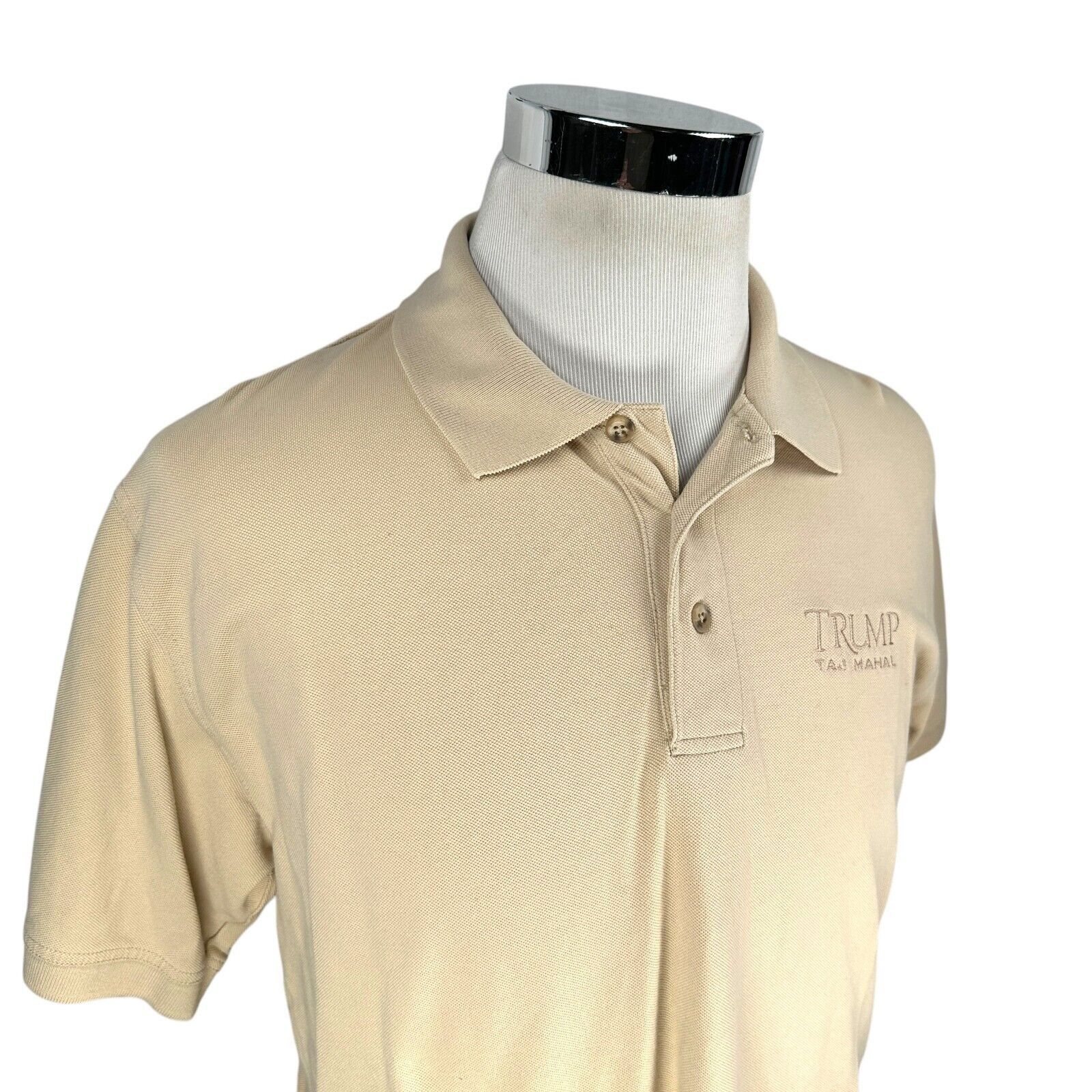 Other Vintage Trump Taj Mahal Polo Shirt Men’s Large Tan Golf Size US L / EU 52-54 / 3 - 2 Thumbnail