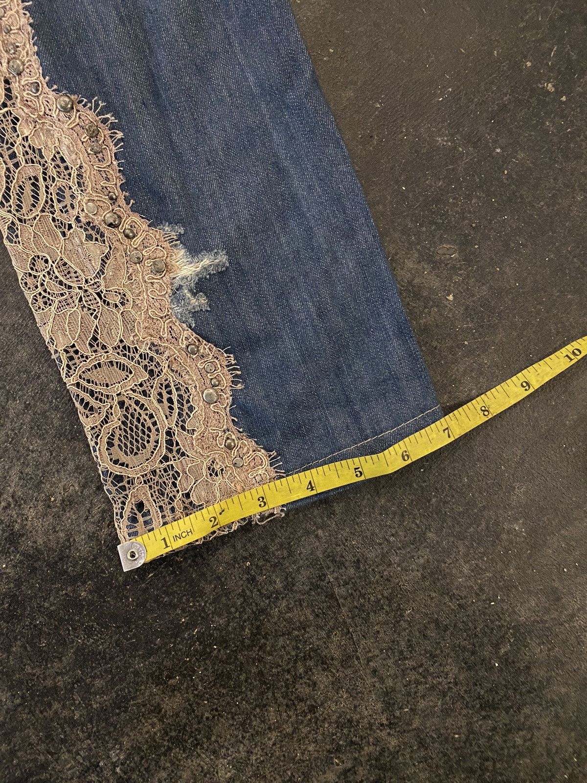 If Six Was Nine × Japanese Brand × Le Grande Bleu (L.G.B.) Cae zee Avant Garde Distressed Jeans Size 28" / US 6 / IT 42 - 14 Thumbnail