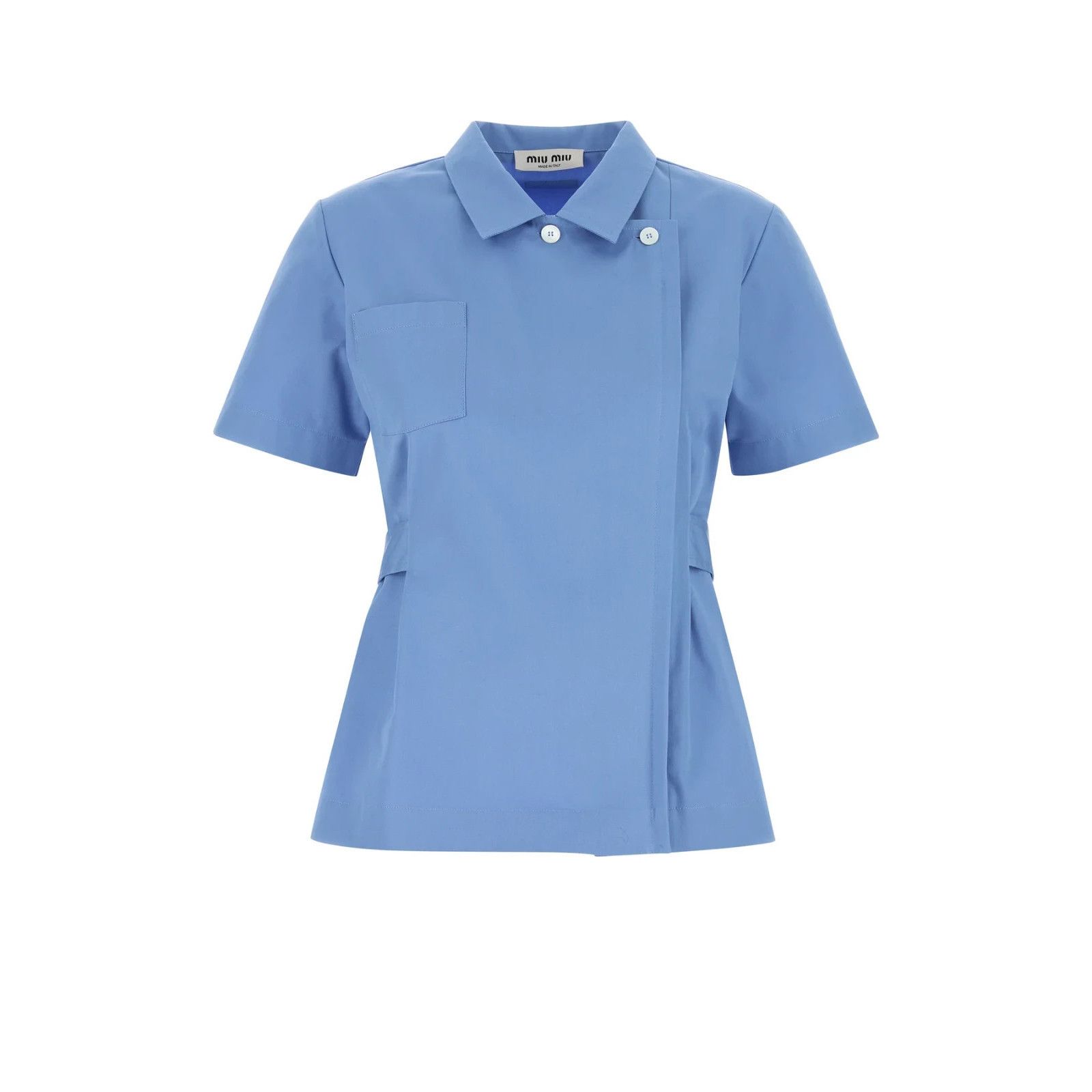 MIU MIU Cerulean Blue Poplin Shirt New & Authentic (Women's