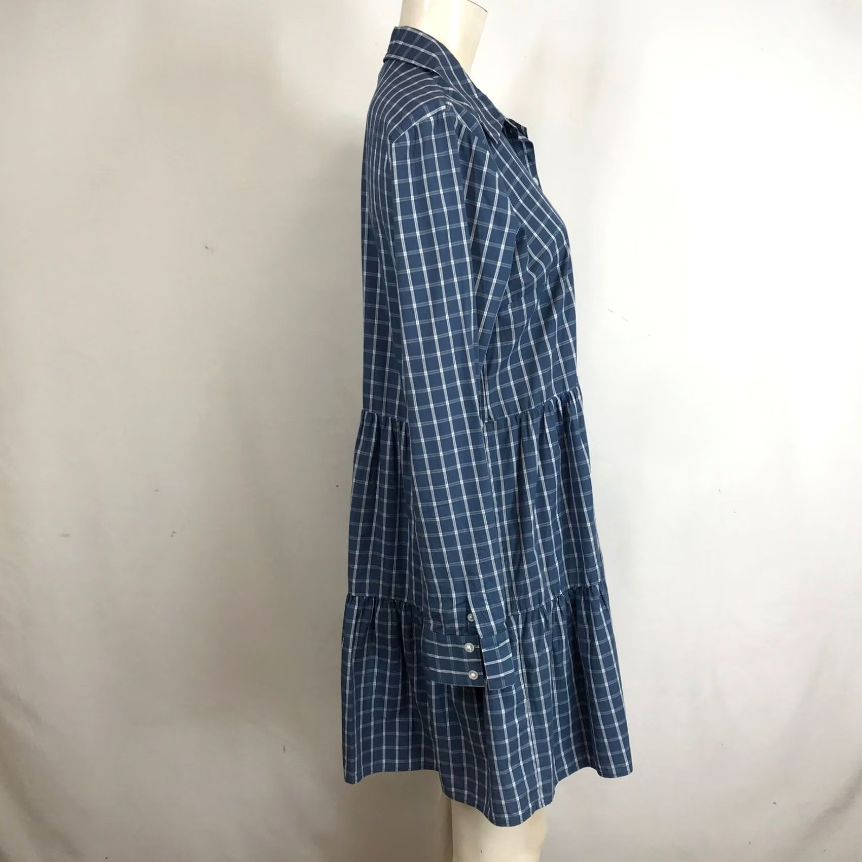 Veronica Beard Veronica Beard Jeans Plaid Shirt Dress Blue Midi Button Front Collared Long Sleeve Women S Health-Vibe? (No, must not add). Size S / US 4 / IT 40 - 4 Thumbnail