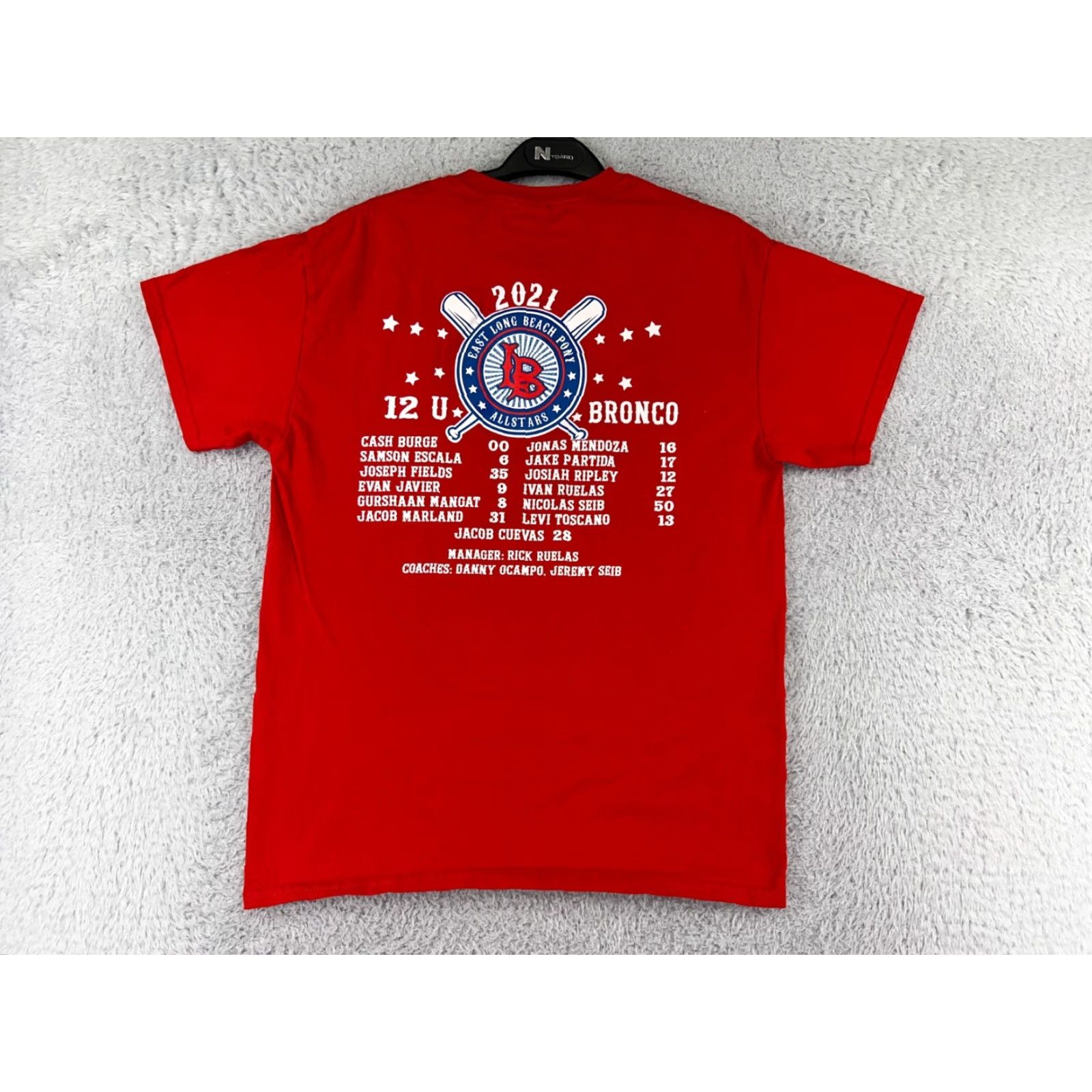 Gildan Beach All Stars Shirt Mens Medium Red East Long Beach Pony 2021 Baseball Crew Size US M / EU 48-50 / 2 - 2 Thumbnail