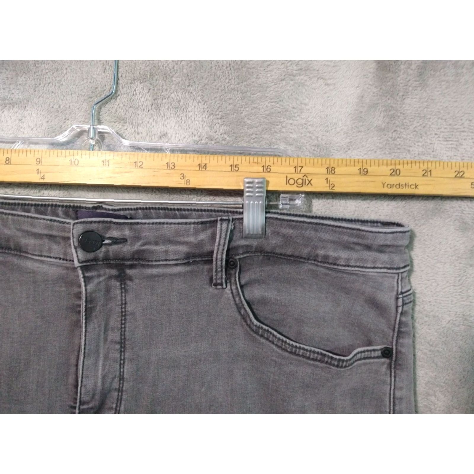 NYDJ NYDJ Jeans Womens 20W Gray Denim Sheri Slim Lift Tuck High Rise Cropped Stretch Cropped Size 42" / US 20 - 3 Thumbnail