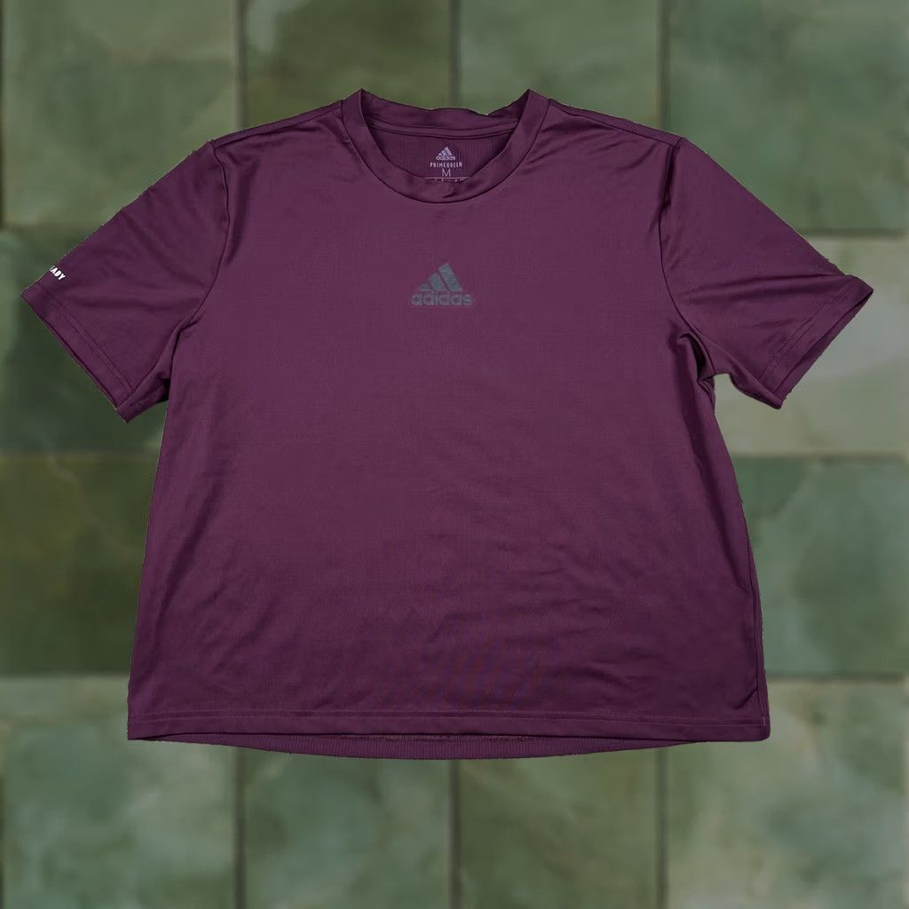 Adidas Adidas Primegreen Aeroready Womens Athletic Top T-Shirt Medium Mid-Length Logo Shirt Women Medium Red Activewear Running Aero Ready Reflective Logo Size M / US 6-8 / IT 42-44 - 1 Thumbnail