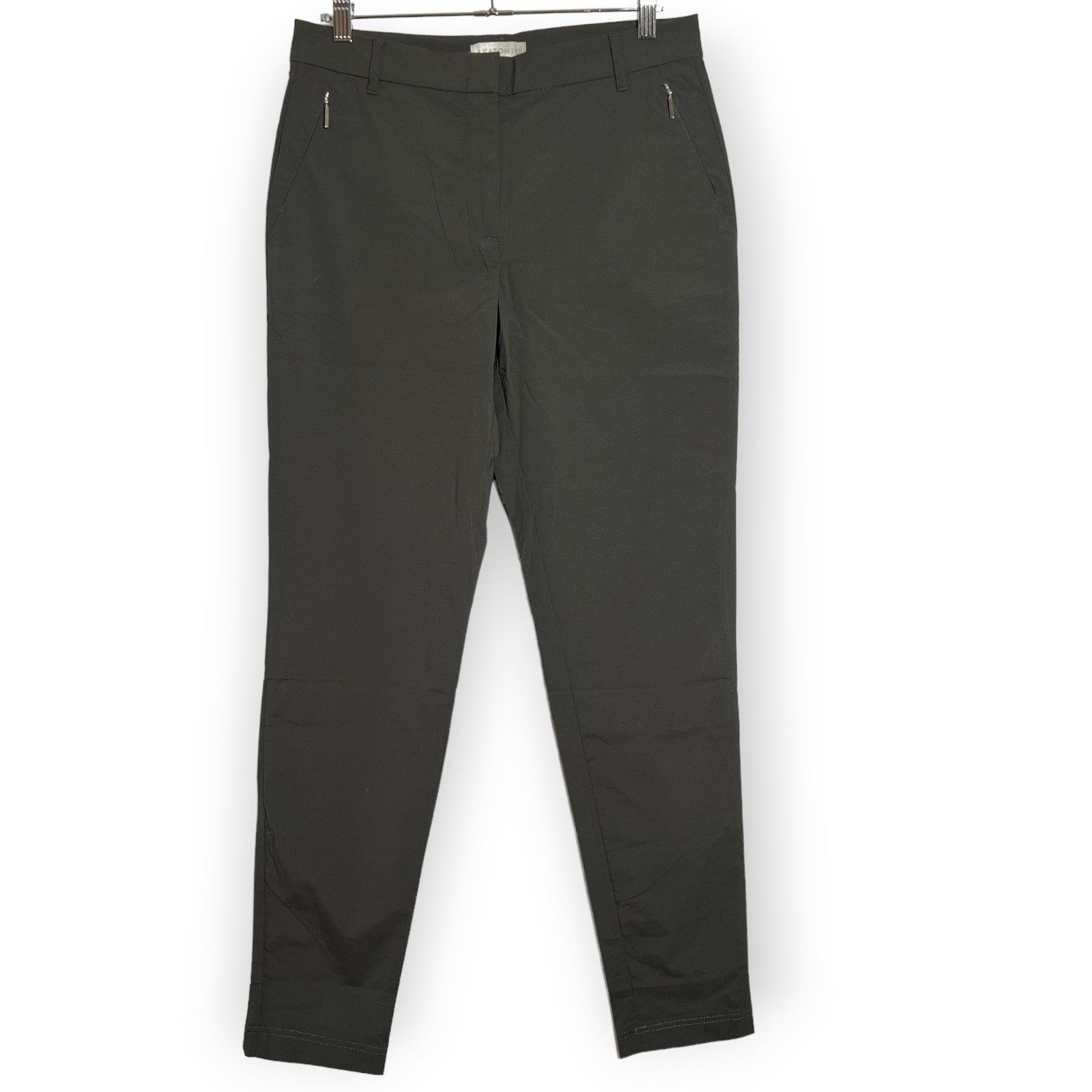 image of New Anatomie Thea High Rise Slim Straight Travel Pant Size M in Grey, Women's