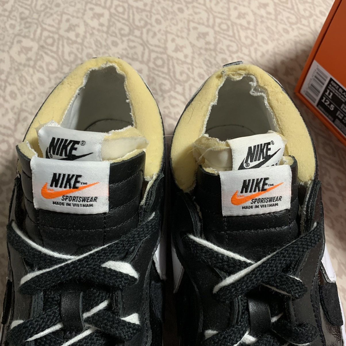 Nike × Sacai Nike X Sacai Blazer Low “Patient Leather Black” 2022 Size US 11 / EU 44 - 7 Thumbnail