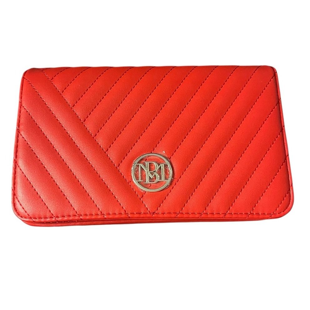 Badgley Mischka Badgley Mischka Quilted Crossbody Bag Red Vegan Leather Size ONE SIZE - 13 Thumbnail
