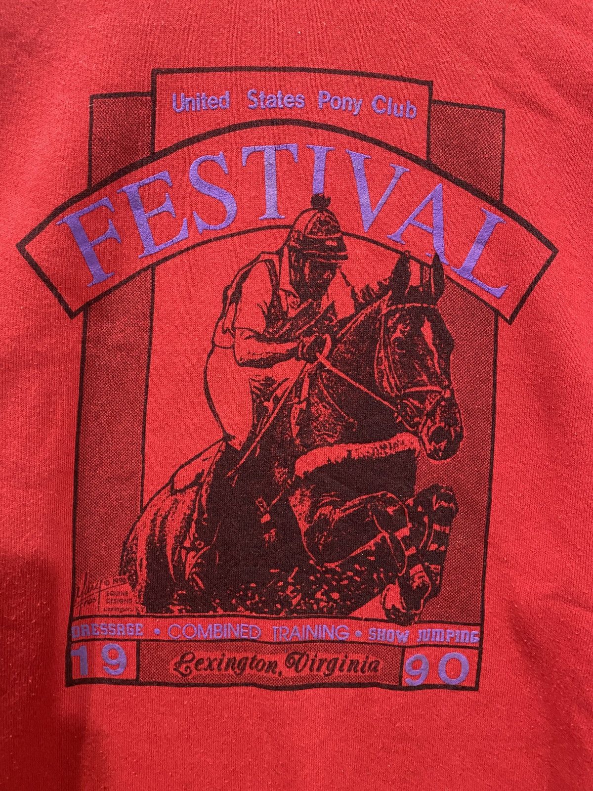 Vintage UNITED STATES PONY CLUB FESTIVAL 1990 Size US XL / EU 56 / 4 - 4 Thumbnail