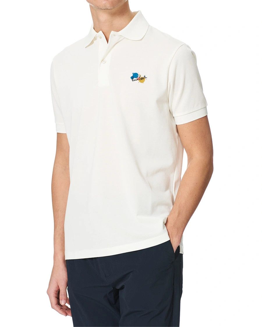 Paul Smith PAUL SMITH mainline white Paint splatter polo shirt Medium Size US M / EU 48-50 / 2 - 2 Thumbnail