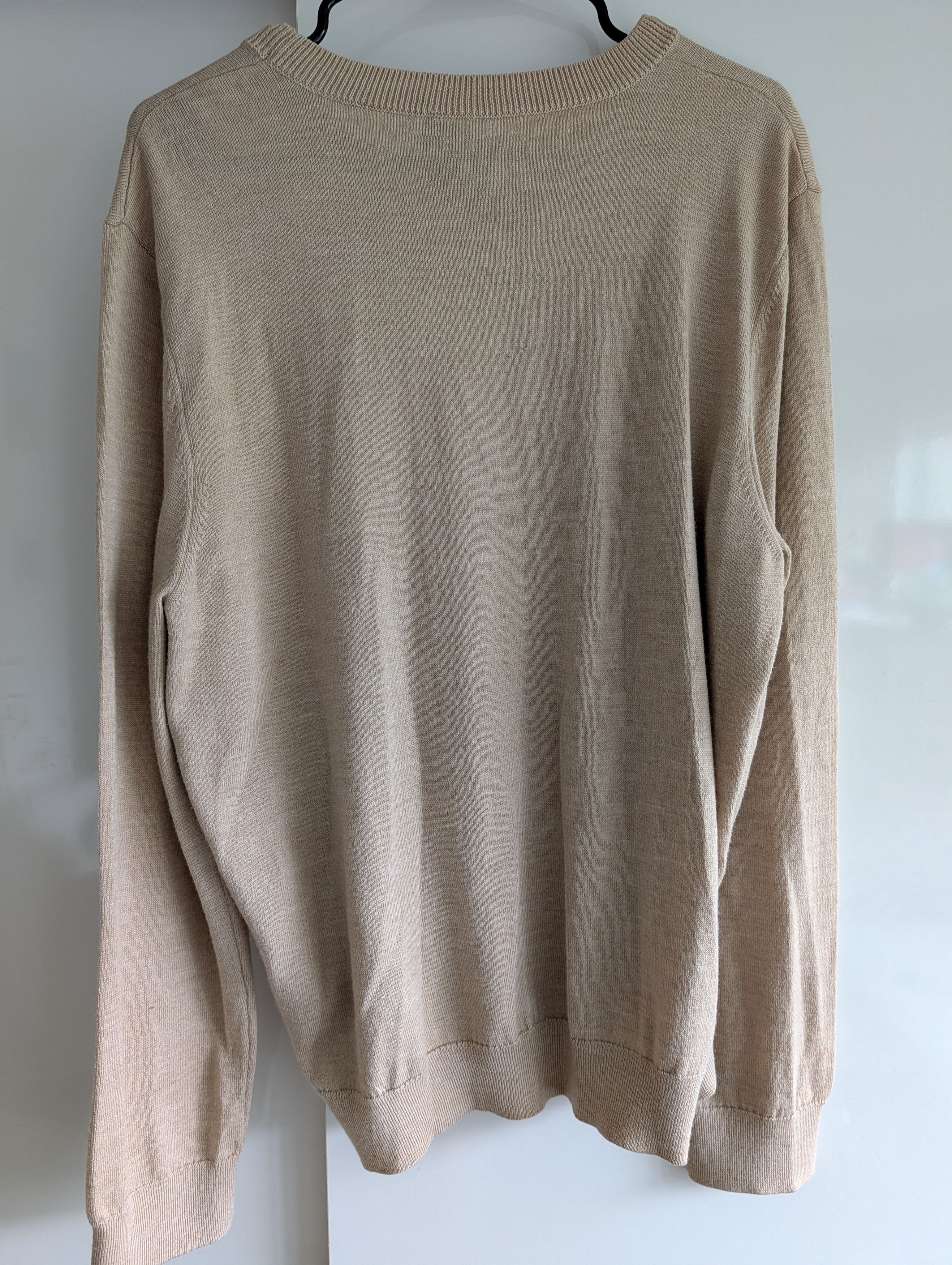 A.P.C. A.P.C. Beige Knit Sweater with Embroidered Argyle Logo Large Size US L / EU 52-54 / 3 - 4 Thumbnail