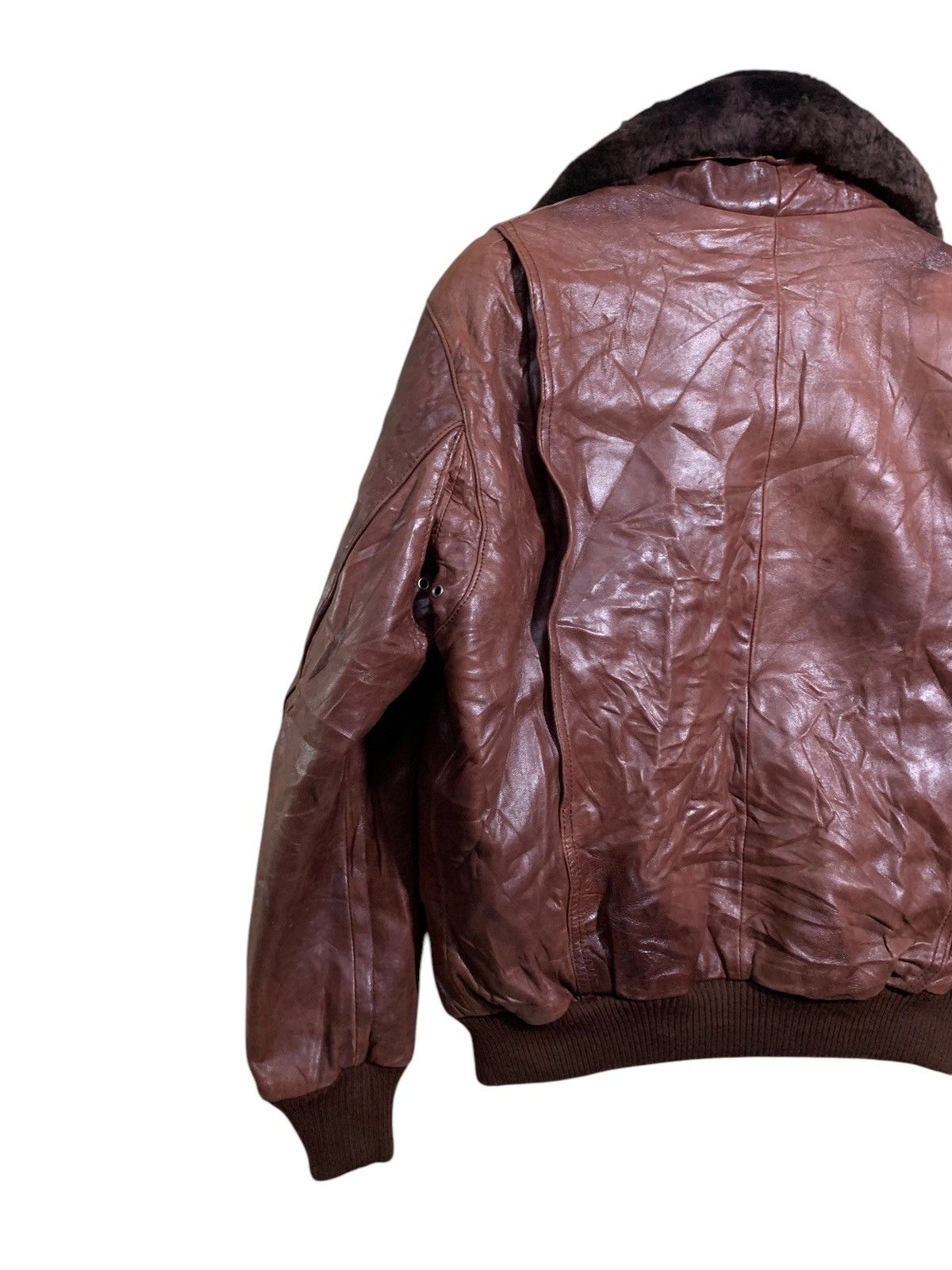 Japanese Brand 🔥VTG SHEEPSKIN LEATHER JACKETS SHERPA Size US L / EU 52-54 / 3 - 7 Thumbnail