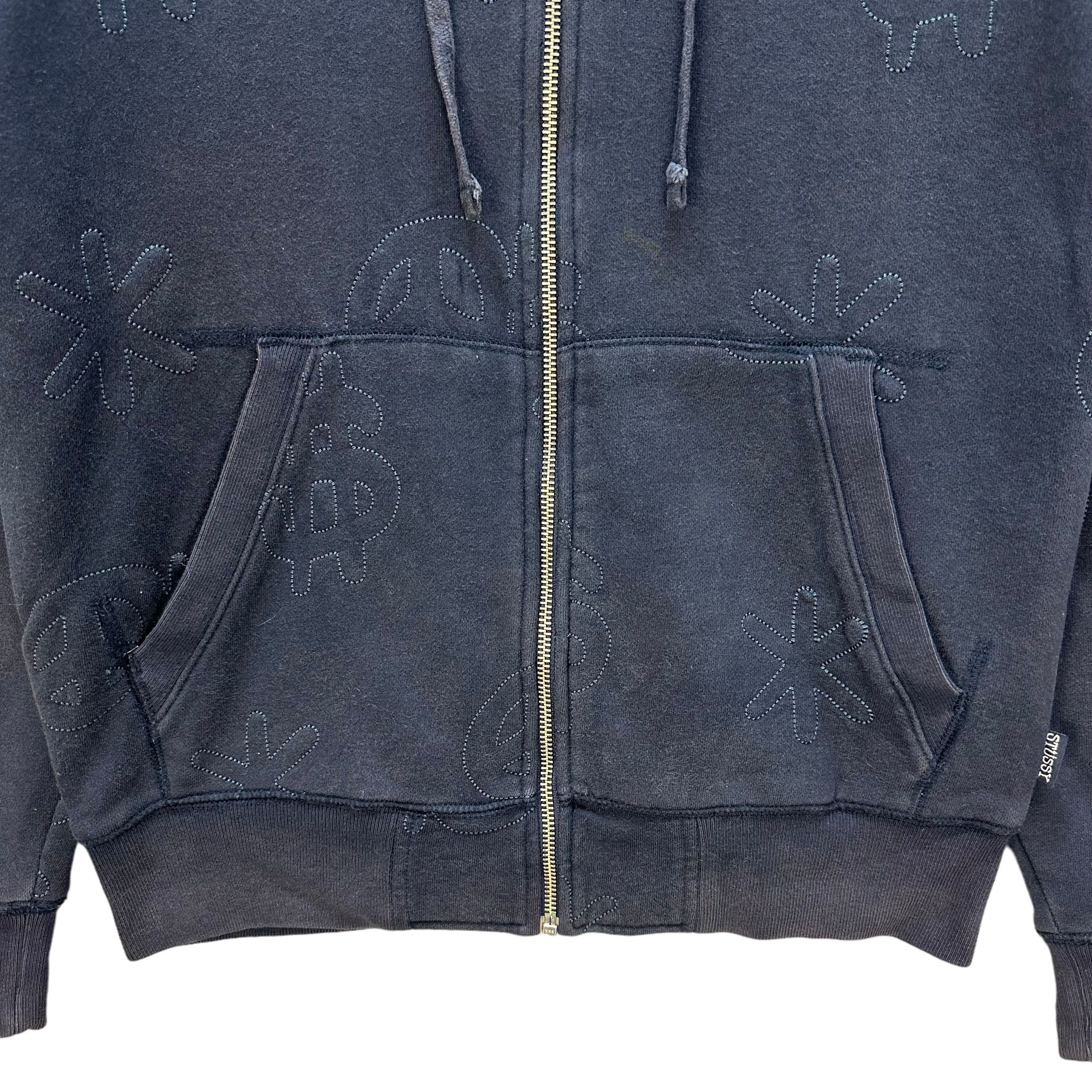 Stussy STUSSY ALLOVER STITCHES LOGO ZIPPER HOODIES #8904-037 Size US S / EU 44-46 / 1 - 3 Thumbnail