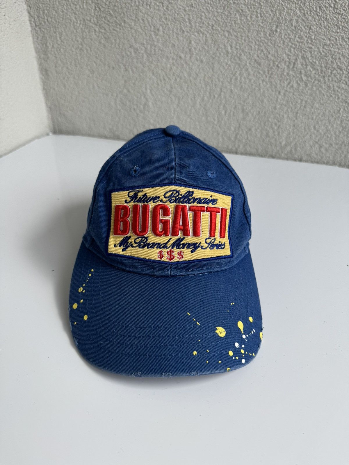 Vintage Vintage Bugatti Billioniare Cap Blue Racing Size ONE SIZE - 1 Thumbnail