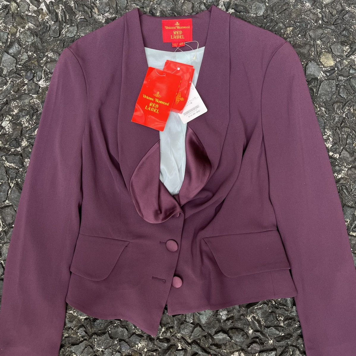 Vivienne Westwood Vivienne Westwood Red Label 2013 Draped Satin-Lapel Jacket Size S / US 4 / IT 40 - 4 Thumbnail