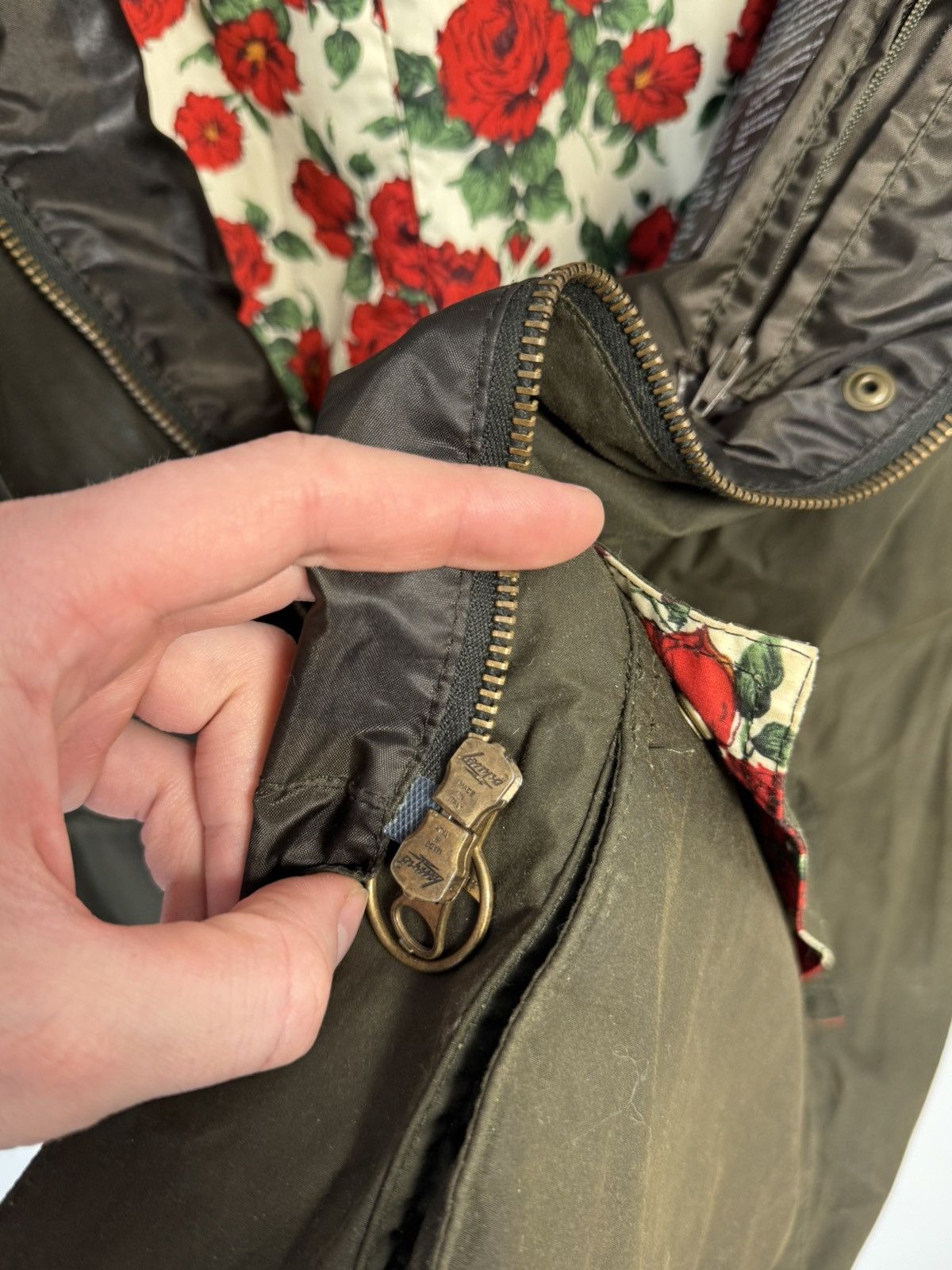 Barbour Barbour Abrosa Beadnell Liberty Rose olive wax jacket USA-10 Size XL / US 12-14 / IT 48-50 - 15 Thumbnail