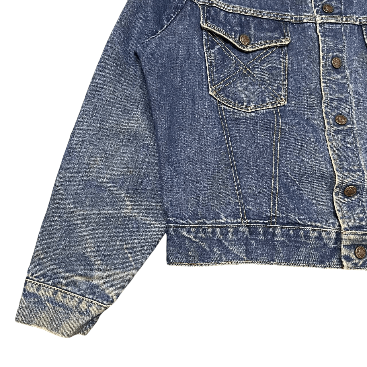 Vintage Vintage 60's Big Yank Selvedge Denim Jacket Trucker Size US M / EU 48-50 / 2 - 3 Thumbnail